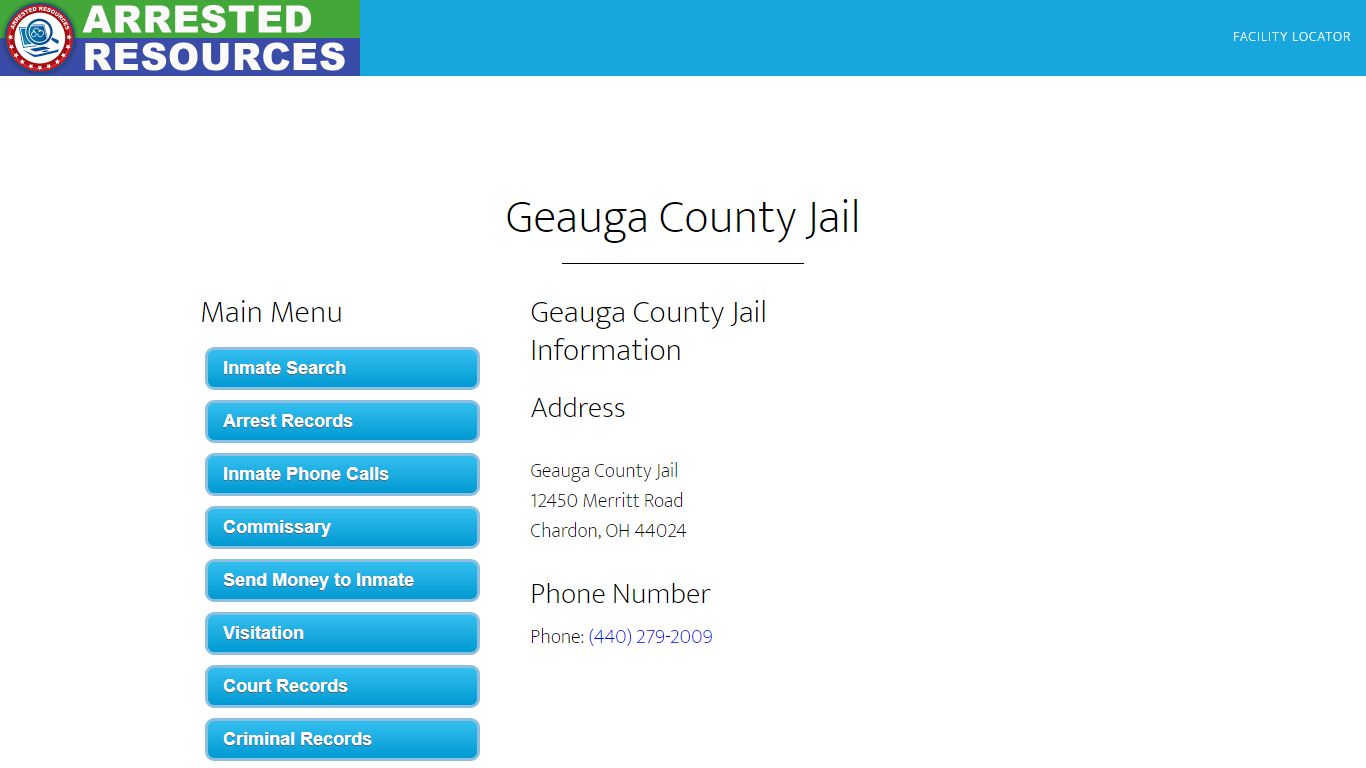 Geauga County Jail - Inmate Search - Chardon, OH - Arrested Resources