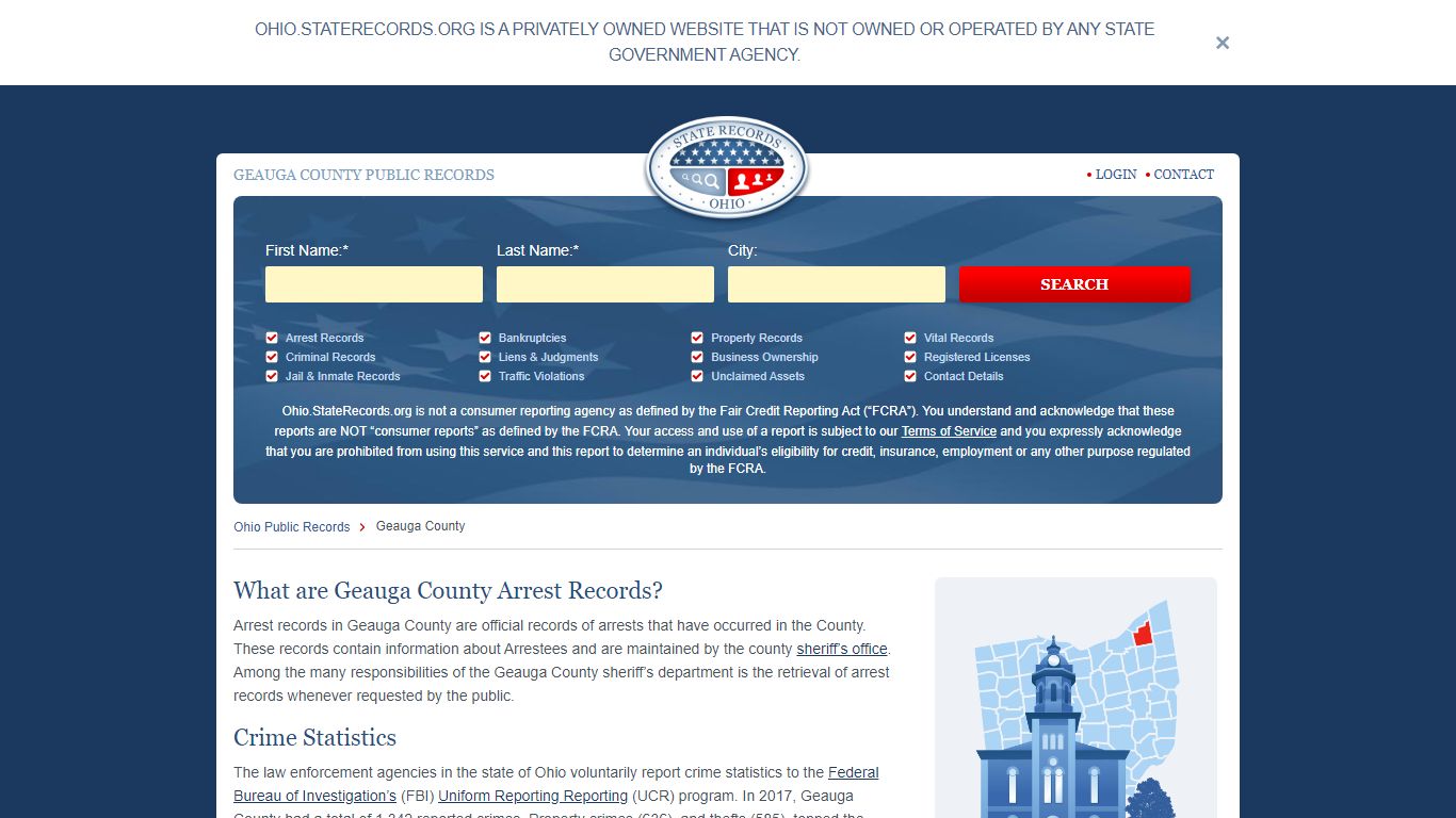 Geauga County Arrest, Court, and Public Records | StateRecords.org